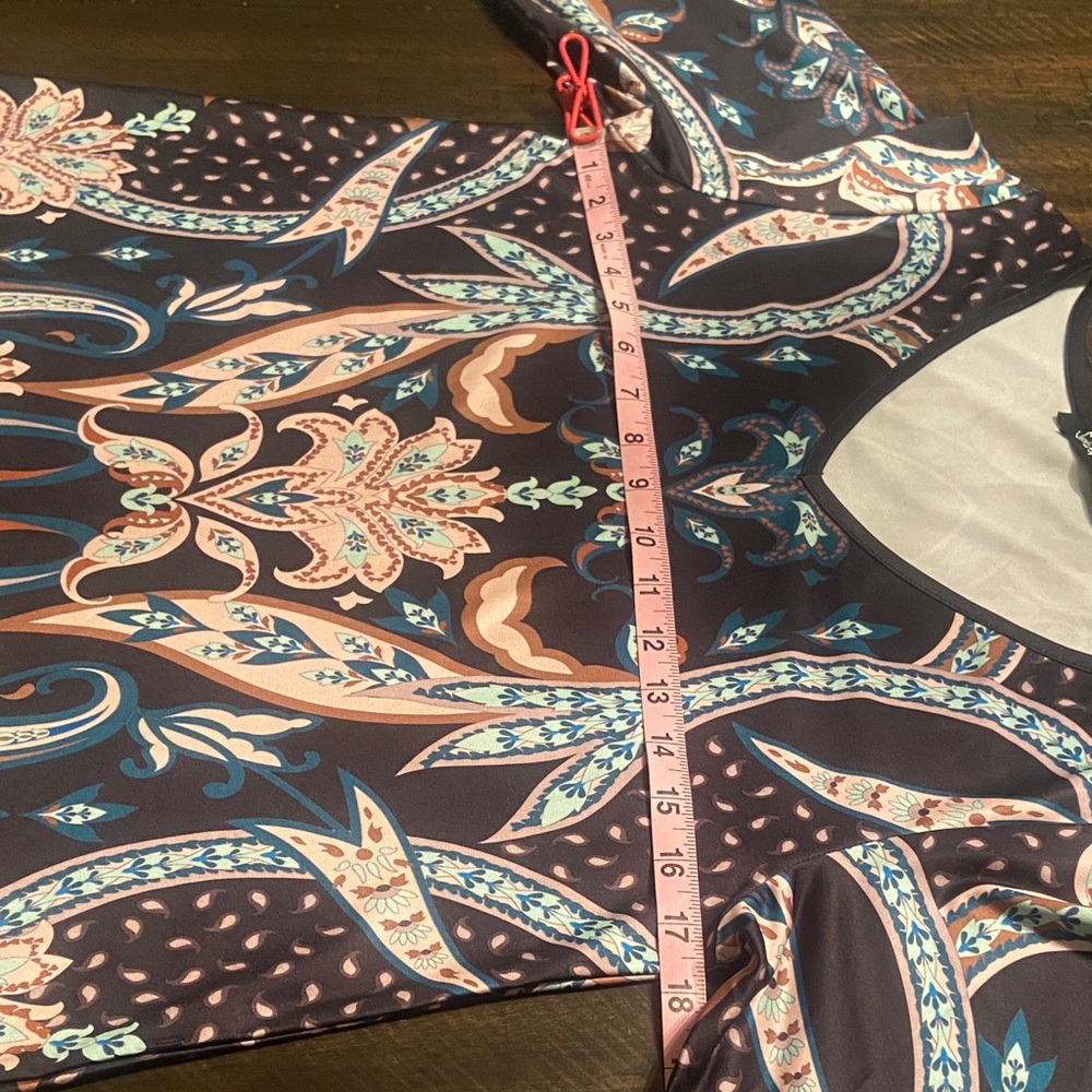 Bohemian Long Sleeve Black Tunic with V-Neck, Sakurafina, size S - Picture 6 of 10